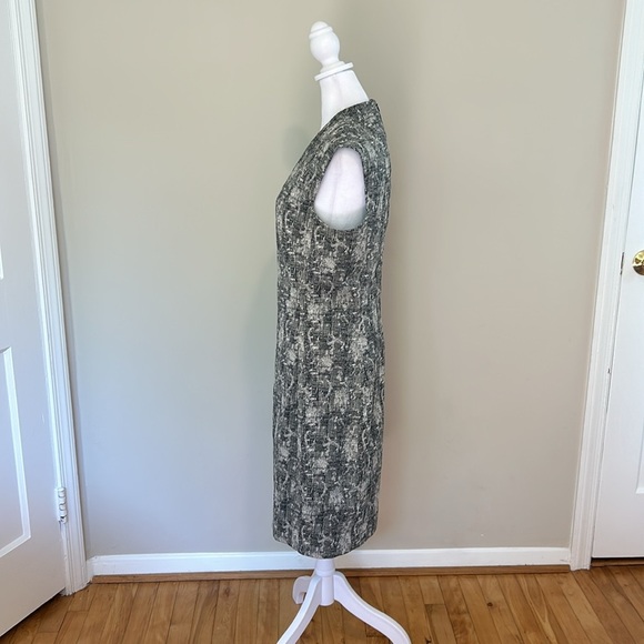 MM Lafleur Aditi Dress in Black and White Jacquard Crackle Print New Size 10 - Picture 7 of 13